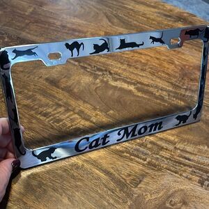 Heavy metal Cat Mom license plate frame
